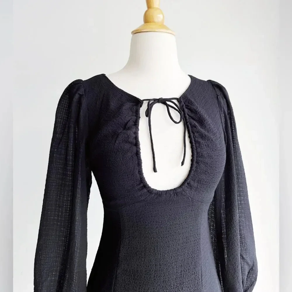 NWT PRINCESS POLLY | Black Saxon Mini Dress | 2 - Picture 4 of 7